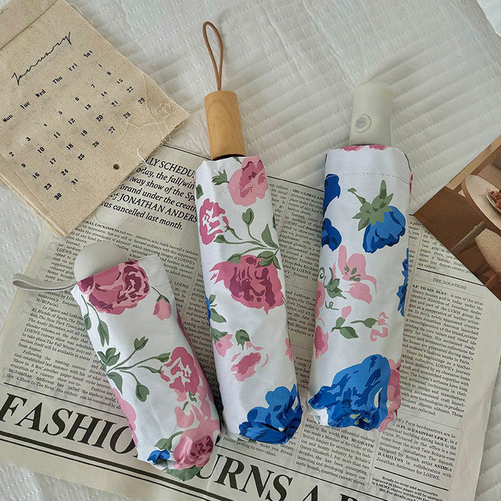 Women's Folding Umbrella with High-Quality Floral Design Stornfield