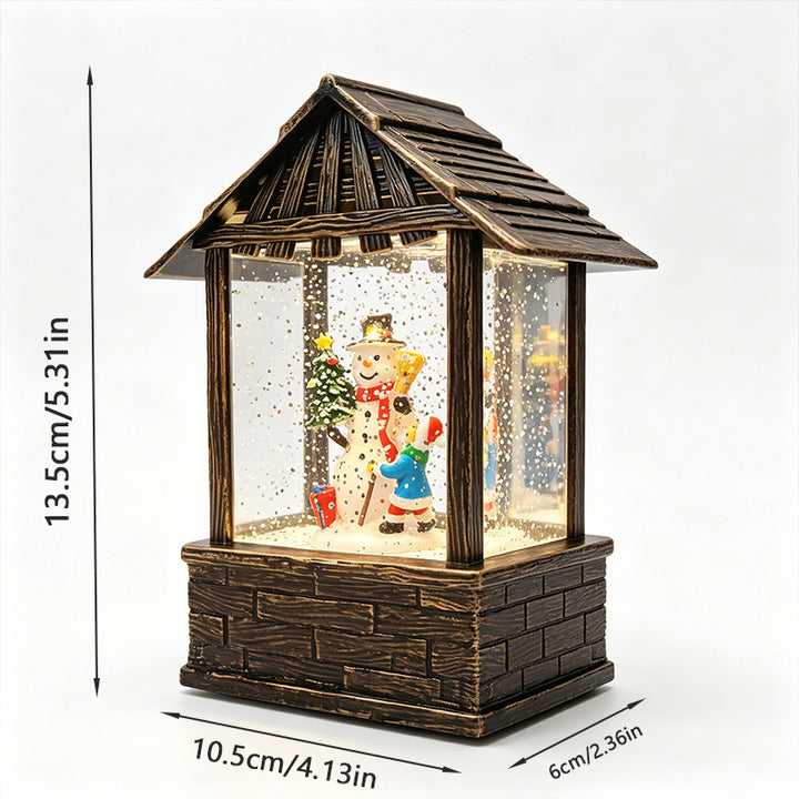 Christmas lantern with snow globe and LED lighting Stornfield
