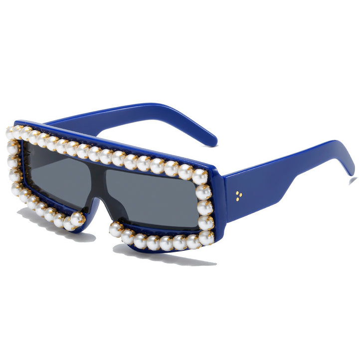 Women's fashionable sunglasses with pearl appliqués Stornfield