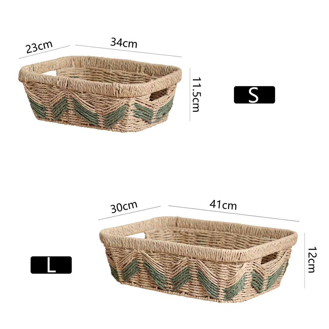 Decorative storage basket with handles Stornfield