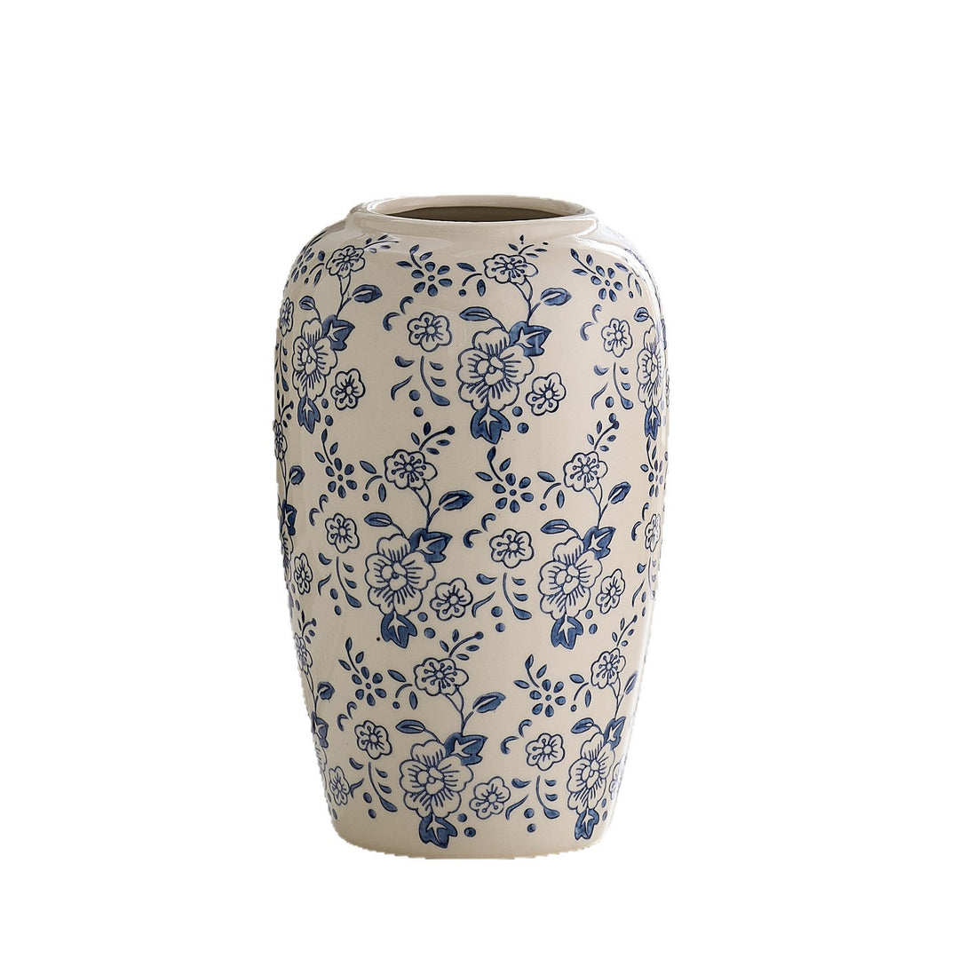 Decorative ceramic vase with floral pattern Stornfield