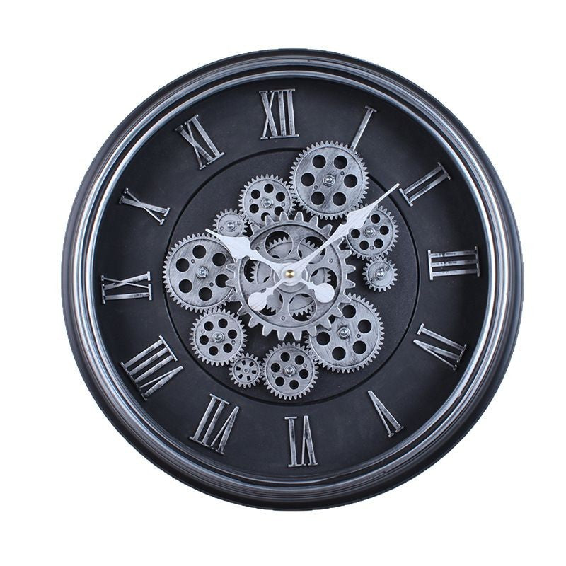 Wall clock with modern mechanical design Stornfield