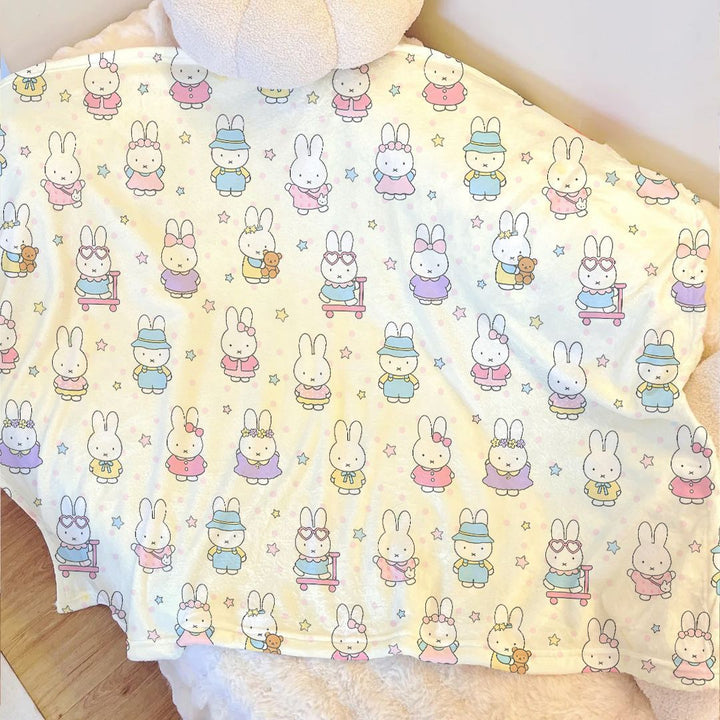 Cartoon-Themed Fleece Throw Blanket