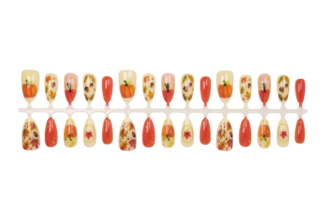 Artificial nail set with autumn motifs Stornfield
