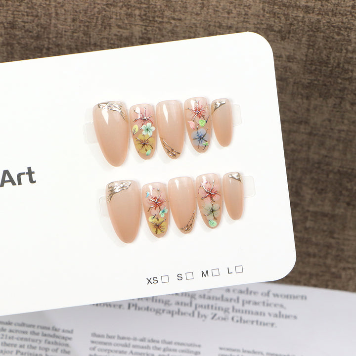 Floral-Inspired Press-On Nail Art Set Stornfield