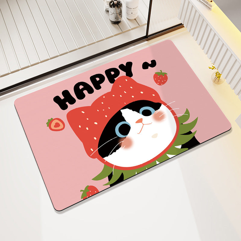 Cute Cartoon Bear-Themed Bath Mat Stornfield