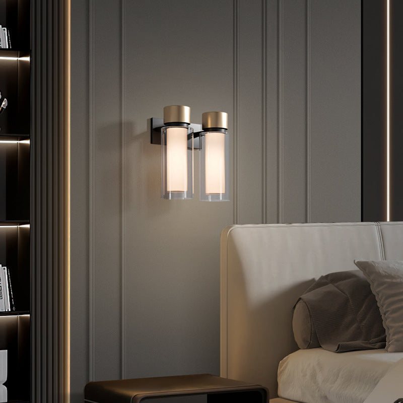 Contemporary Double Cylinder Wall Light