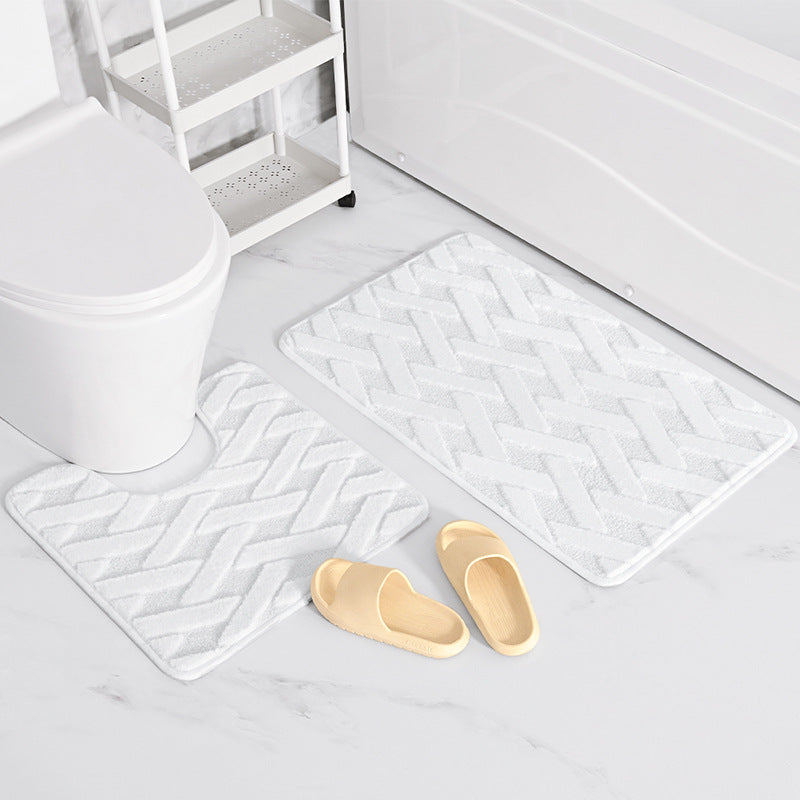 Plush Weave Bath Mat Set