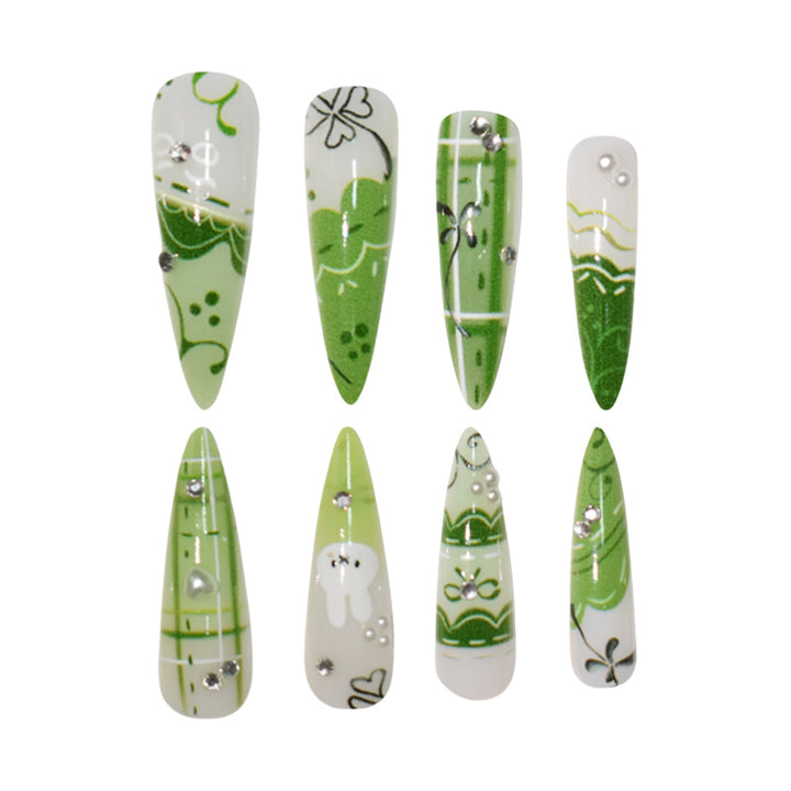 Decorative 3D Themed Press-On Nails Stornfield