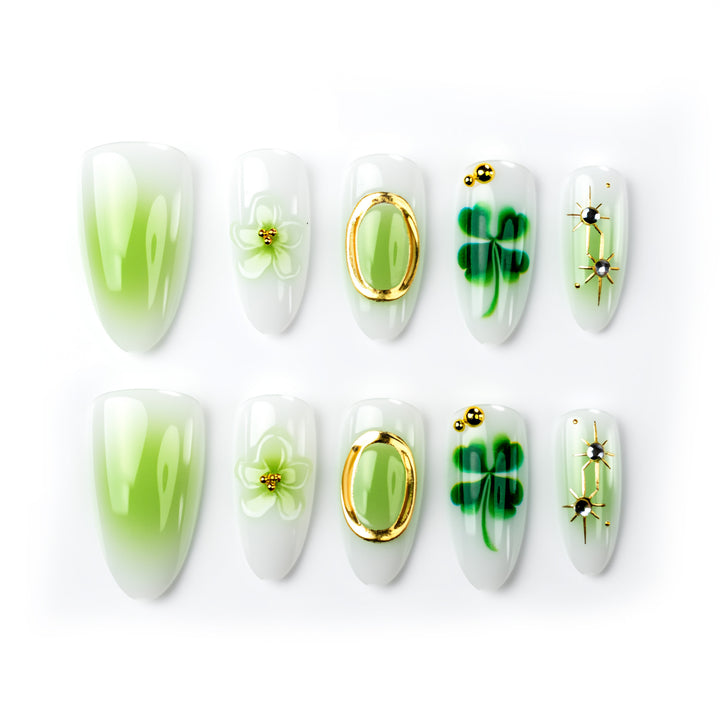 Floral Articulated Press-On Nail Set Stornfield