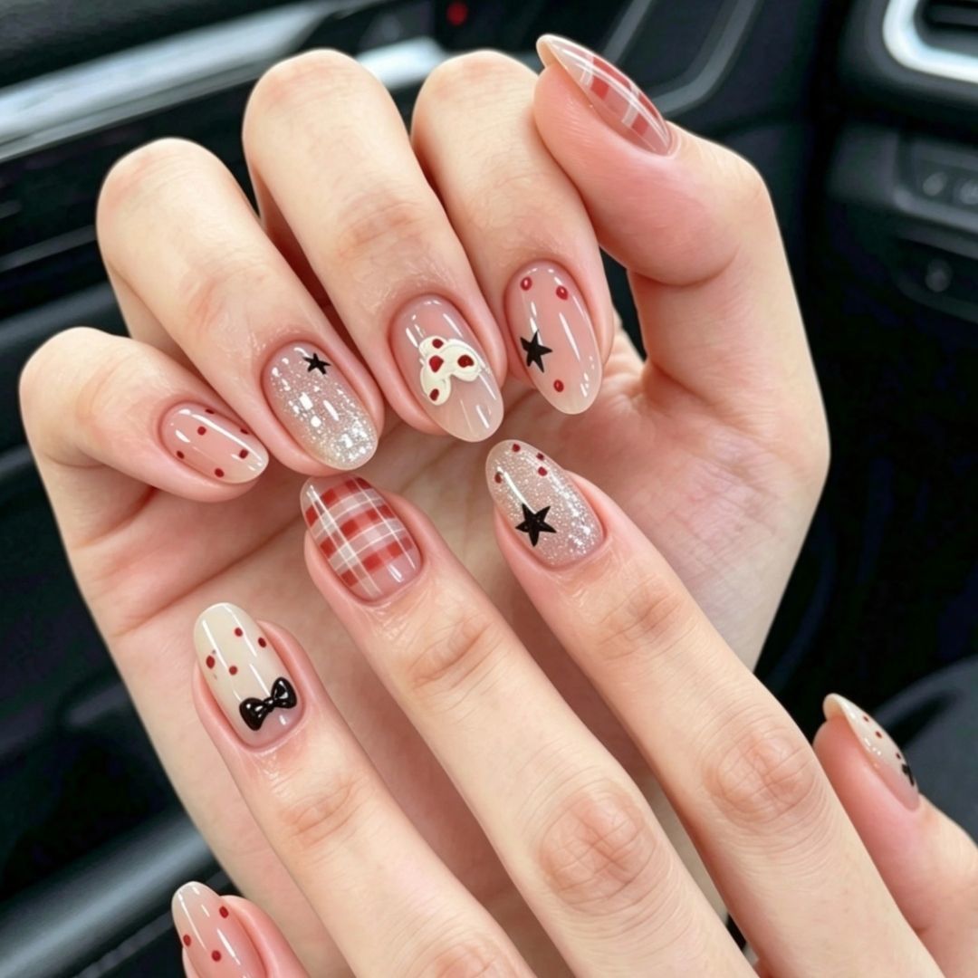 Whimsical Bunny-Themed Press-On Nail Art Set Stornfield