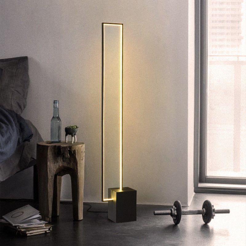 Minimalist LED Floor Lamp with Geometric Base