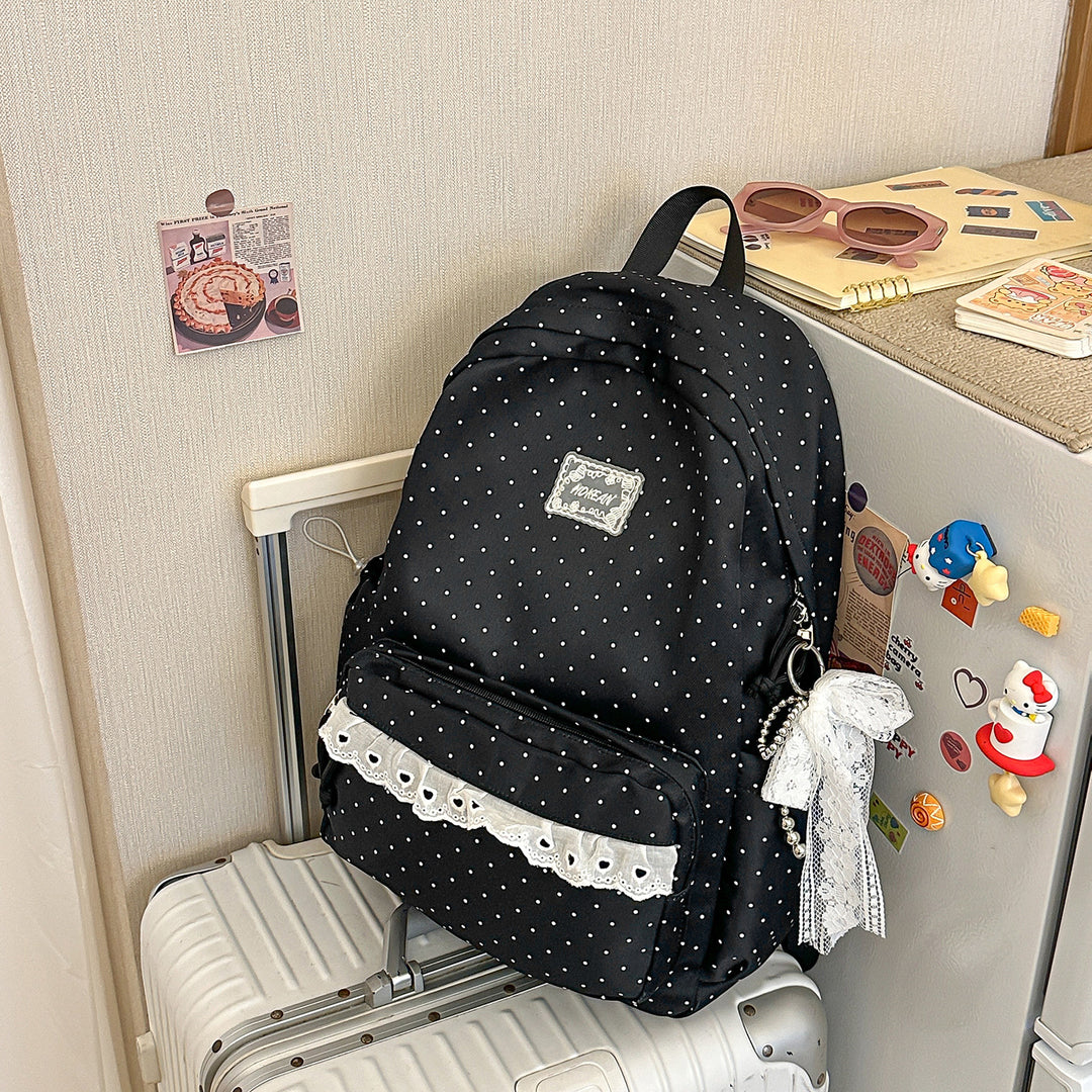 Charming Polka Dot Patterned Backpack Stornfield