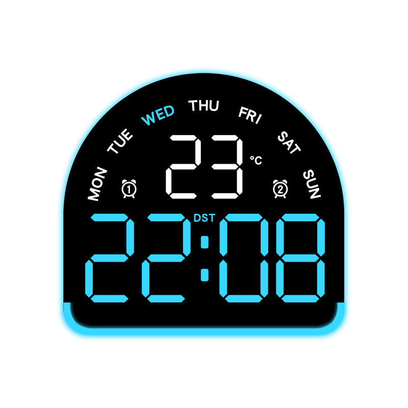 Digital alarm clock with temperature and day of the week display Stornfield