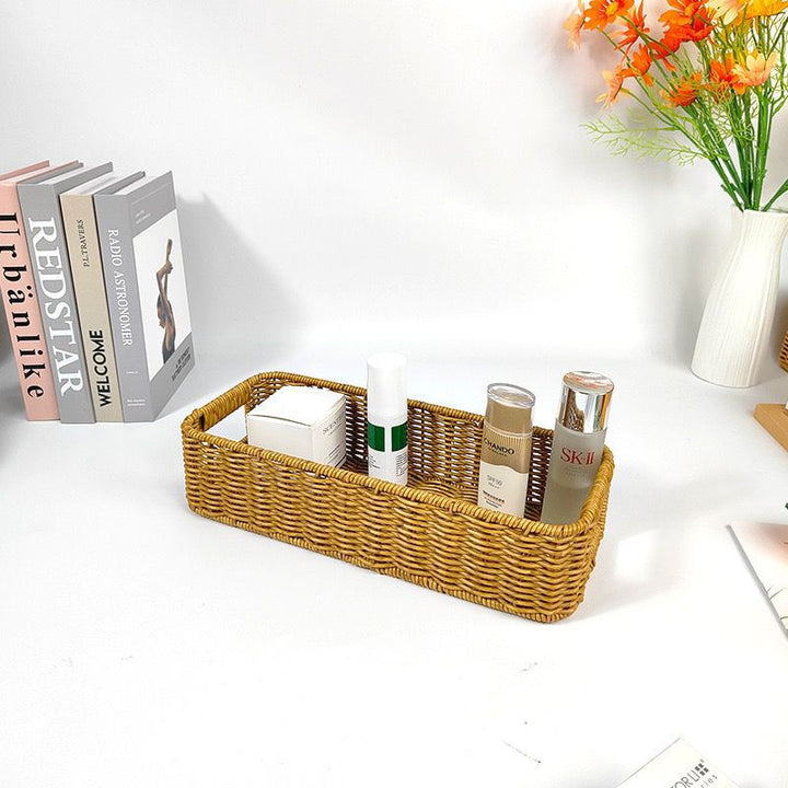 Unisex Rectangular Storage Basket Made of Woven Material Stornfield