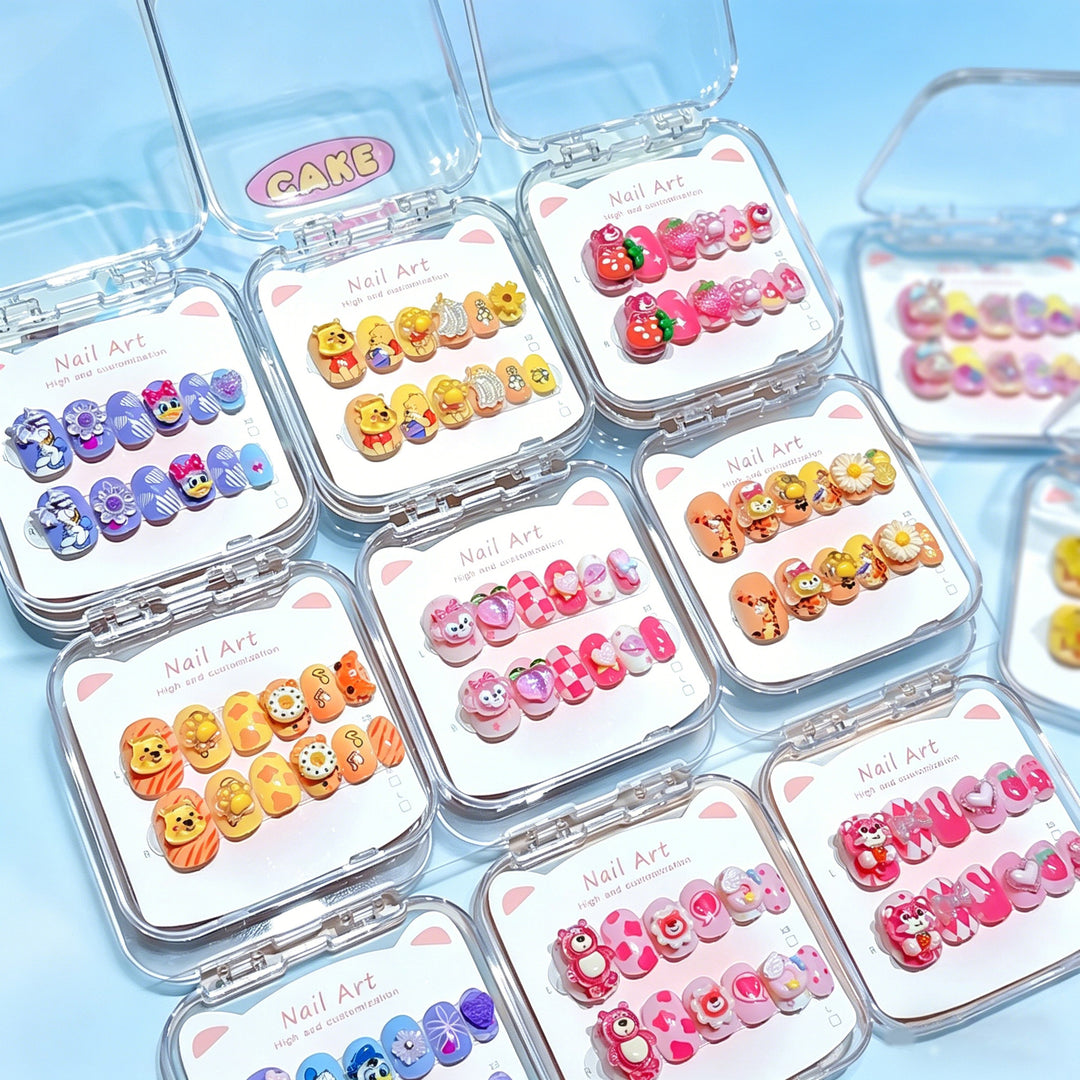 Customized Cartoon-Inspired Press-On Nail Art Set Stornfield