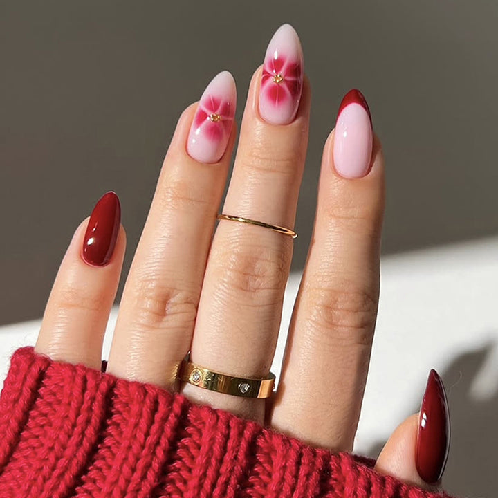 Artistic Floral Press-On Nail Set Stornfield 1788495052