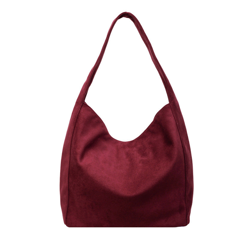 Soft Suede Hobo Tote Bag