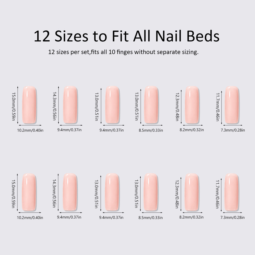 Artificial nail set with floral and luxurious decorations Stornfield