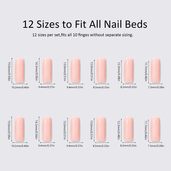 Artificial nail set with floral and luxurious decorations Stornfield