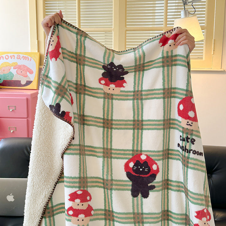 Cozy Dog-Themed Sherpa Blanket