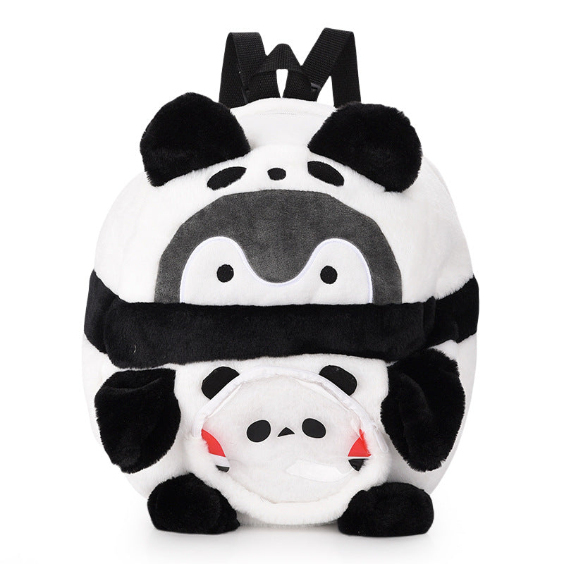 Plush Backpack with Playful Panda Design Stornfield