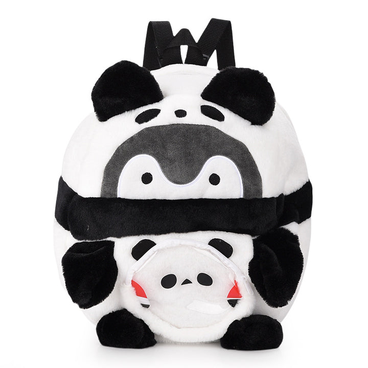 Plush Backpack with Playful Panda Design Stornfield