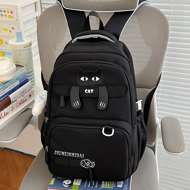 Playful Cat-Themed School Backpack Stornfield