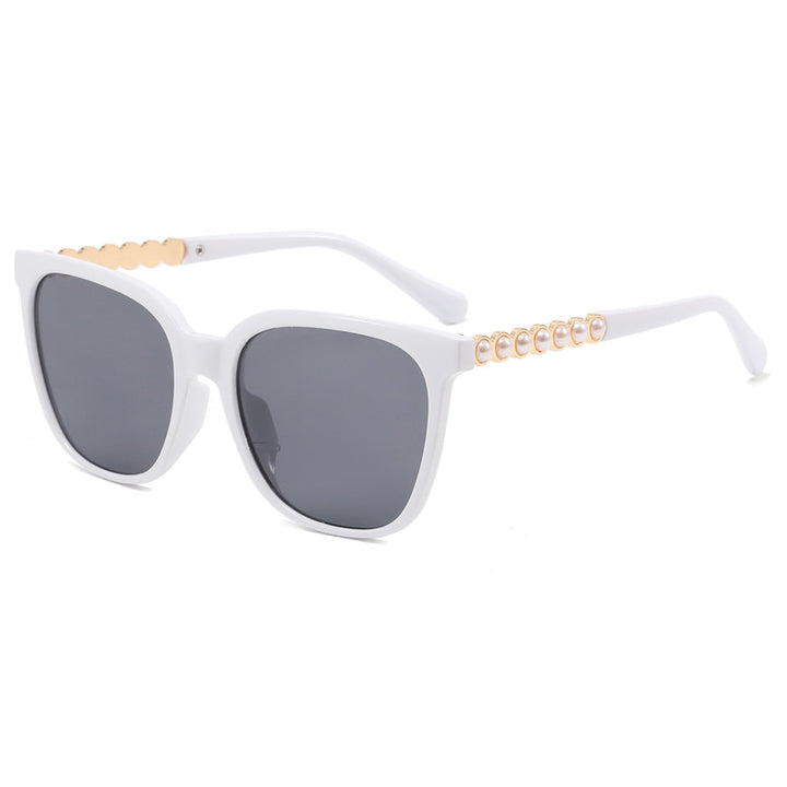 Women's oversized sunglasses with elegant pearl jewelry decoration Stornfield