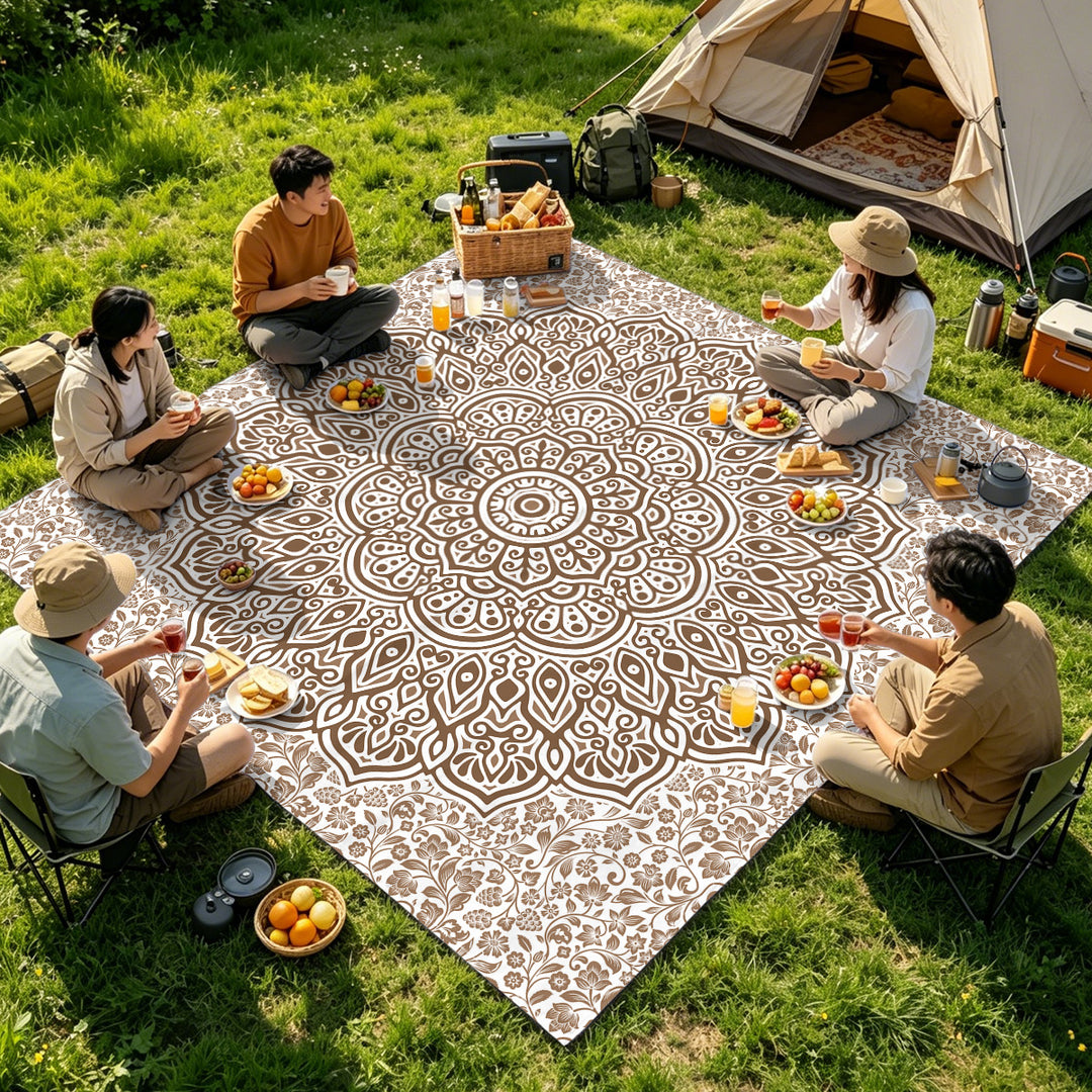 Mandala Design Beach Mat Stornfield