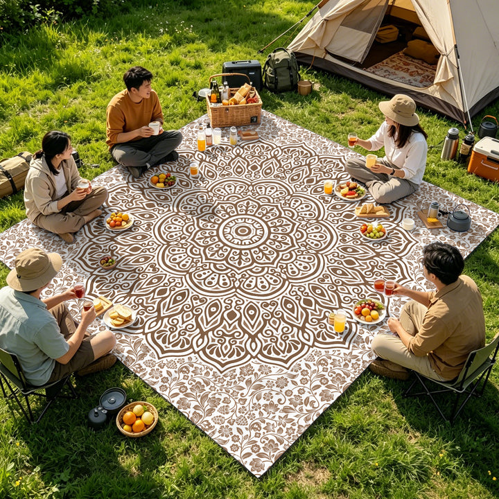 Mandala Design Beach Mat Stornfield