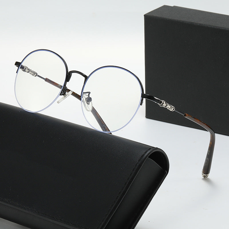 Women's round sunglasses with elegant metal frame and comfortable nose pads Stornfield