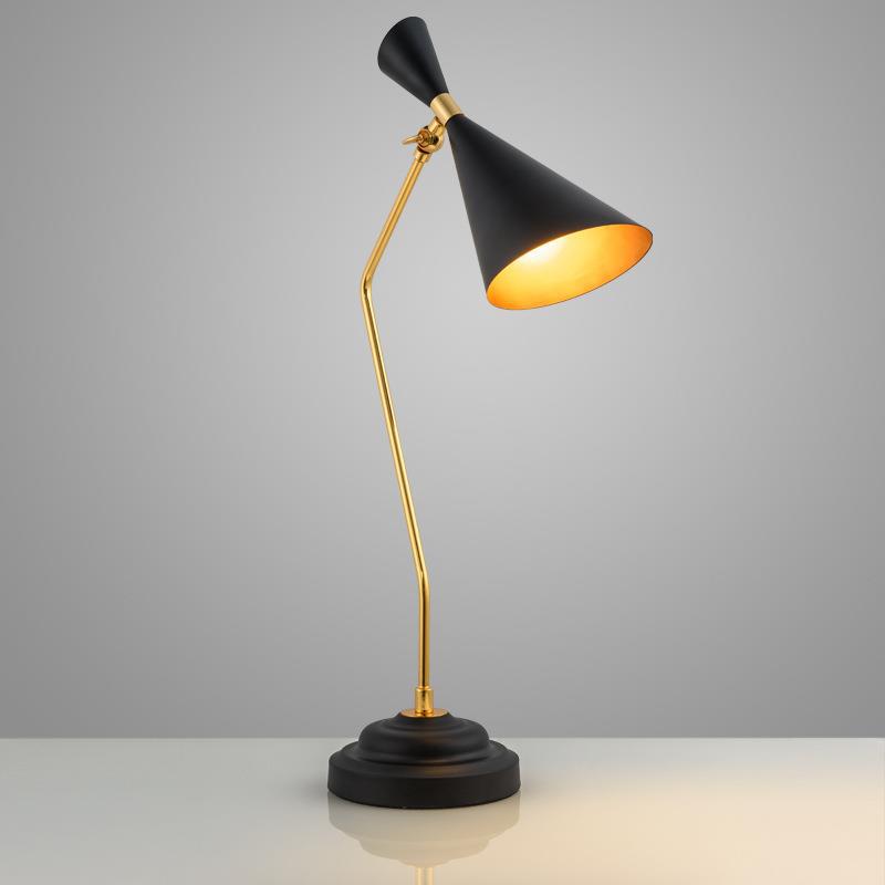 Mid-Century Modern Desk Lamp with Adjustable Shade
