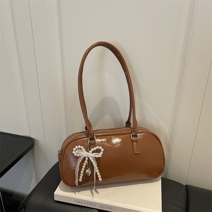Patent Leather Handheld Satchel
