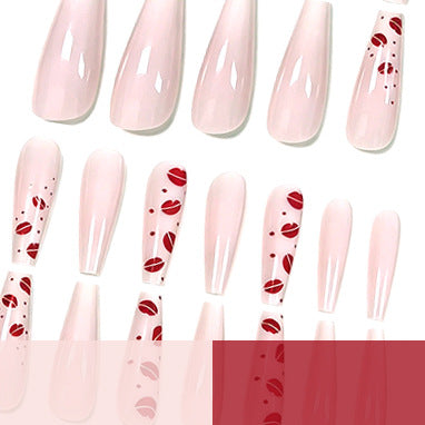 Artistic Kiss Pattern Nail Enhancements Stornfield