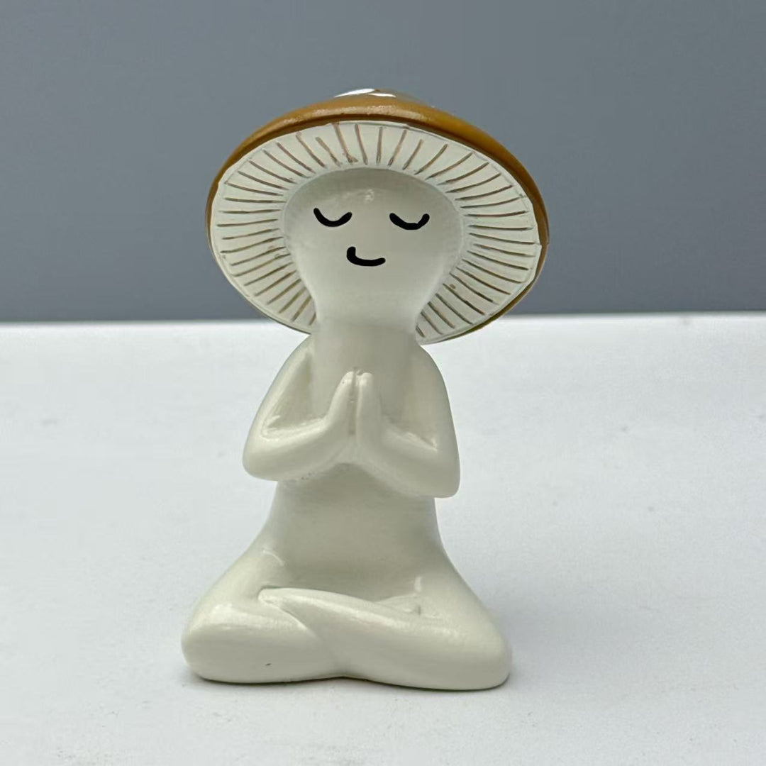 Decorative figure of a meditating mushroom Stornfield