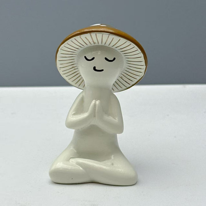 Decorative figure of a meditating mushroom Stornfield