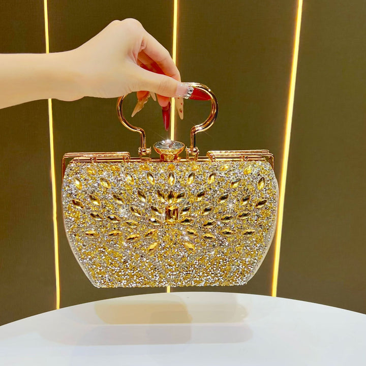 Floral-Inspired Crystal Evening Handbag