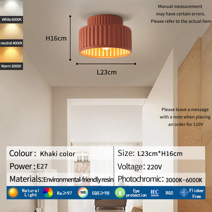 Contemporary Ribbed Pendant Light
