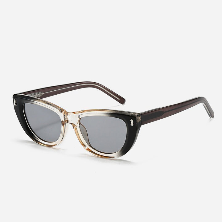 Women's Cat-Eye sunglasses with transparent frame and brown lenses Stornfield