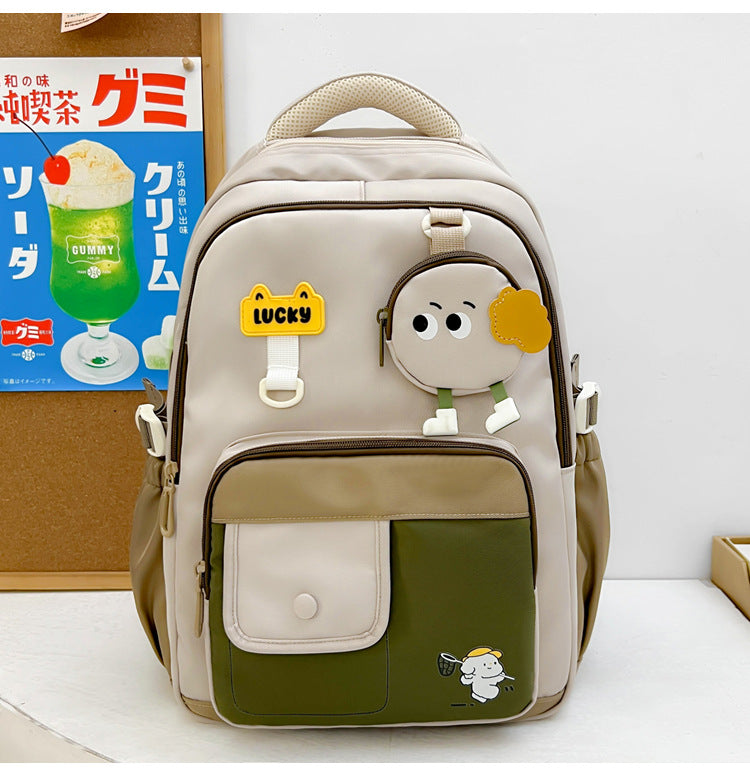 Cute Character-Designed Multi-Pocket School Backpack Stornfield