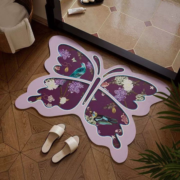 Butterfly-Shaped Decorative Floor Mat