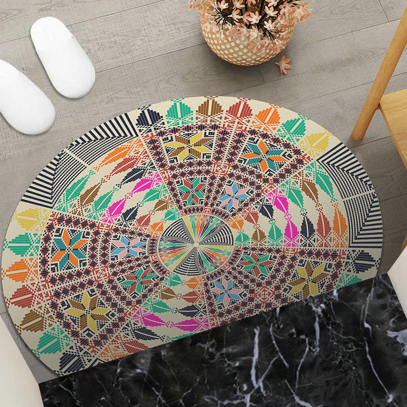 Round Geometric Area Mat Stornfield
