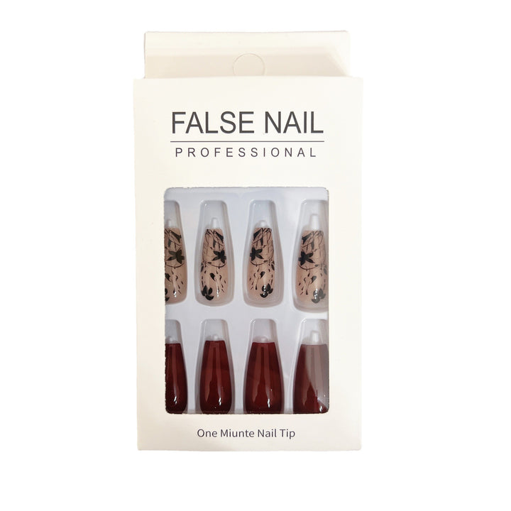 Artificial nails with elegant black and white patterns Stornfield