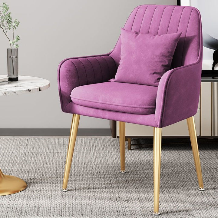 Modern Accent Chair with Gold Legs Stornfield