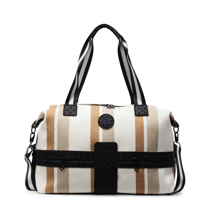 Stylish Striped Weekend Duffel Bag Stornfield
