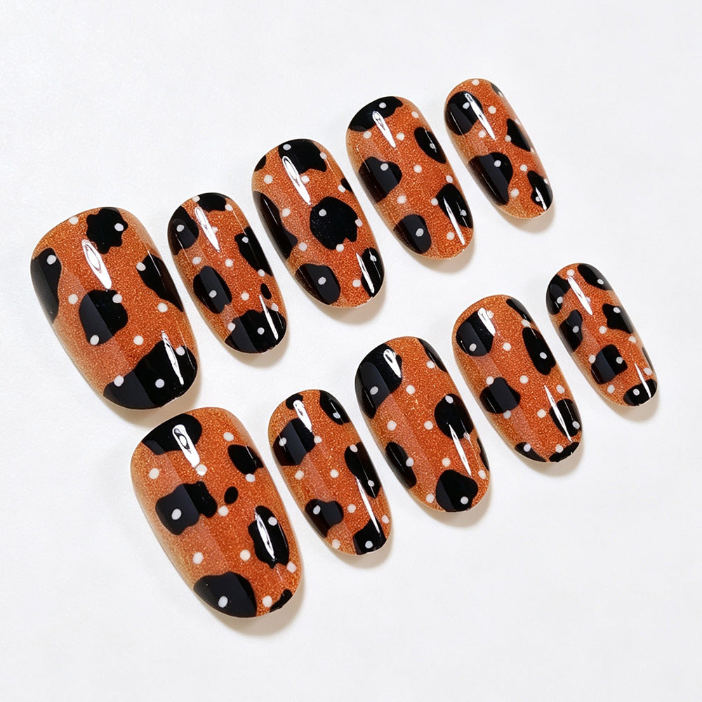 Artistic Leopard Print Press-On Nail Art Stornfield