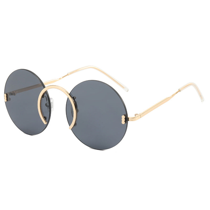 Women's fashionable round sunglasses with innovative metal frame Stornfield