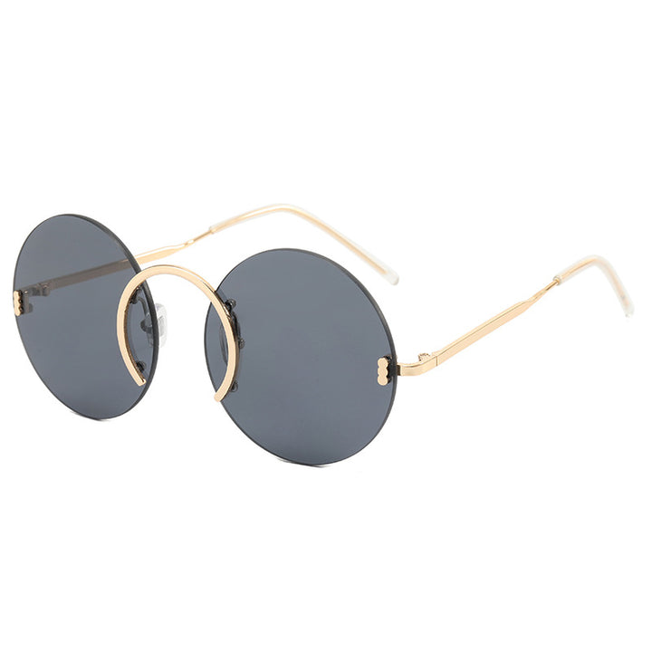 Women's fashionable round sunglasses with innovative metal frame Stornfield