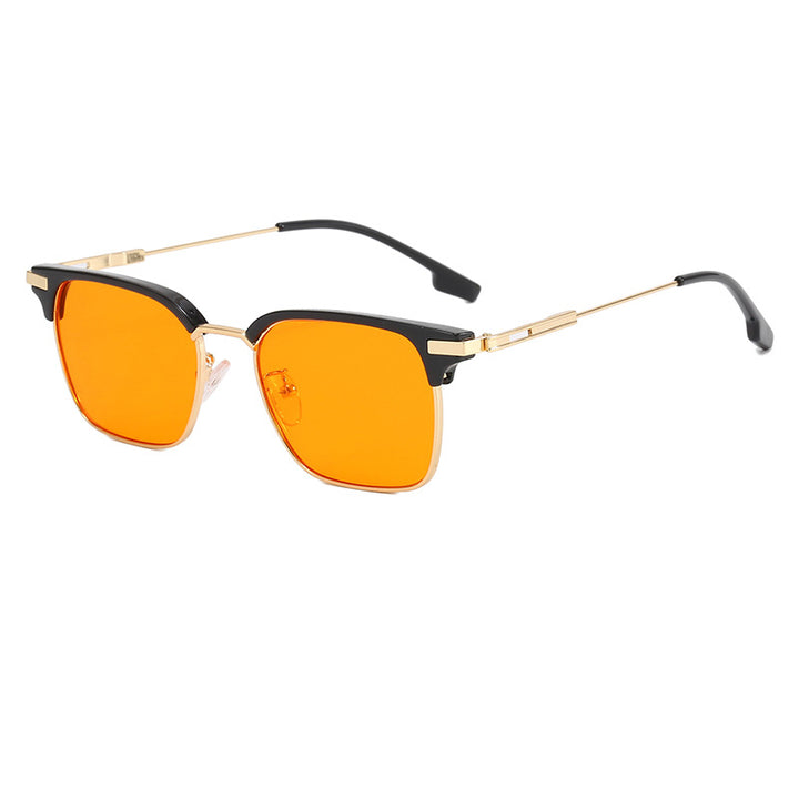 Women's square sunglasses with lightweight metal frame and wide temples Stornfield